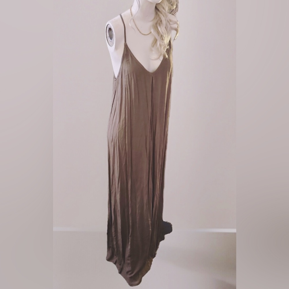 MICHAEL STARS Elegant Full Maxi Racerback Goddess Bohemian Chic Dress